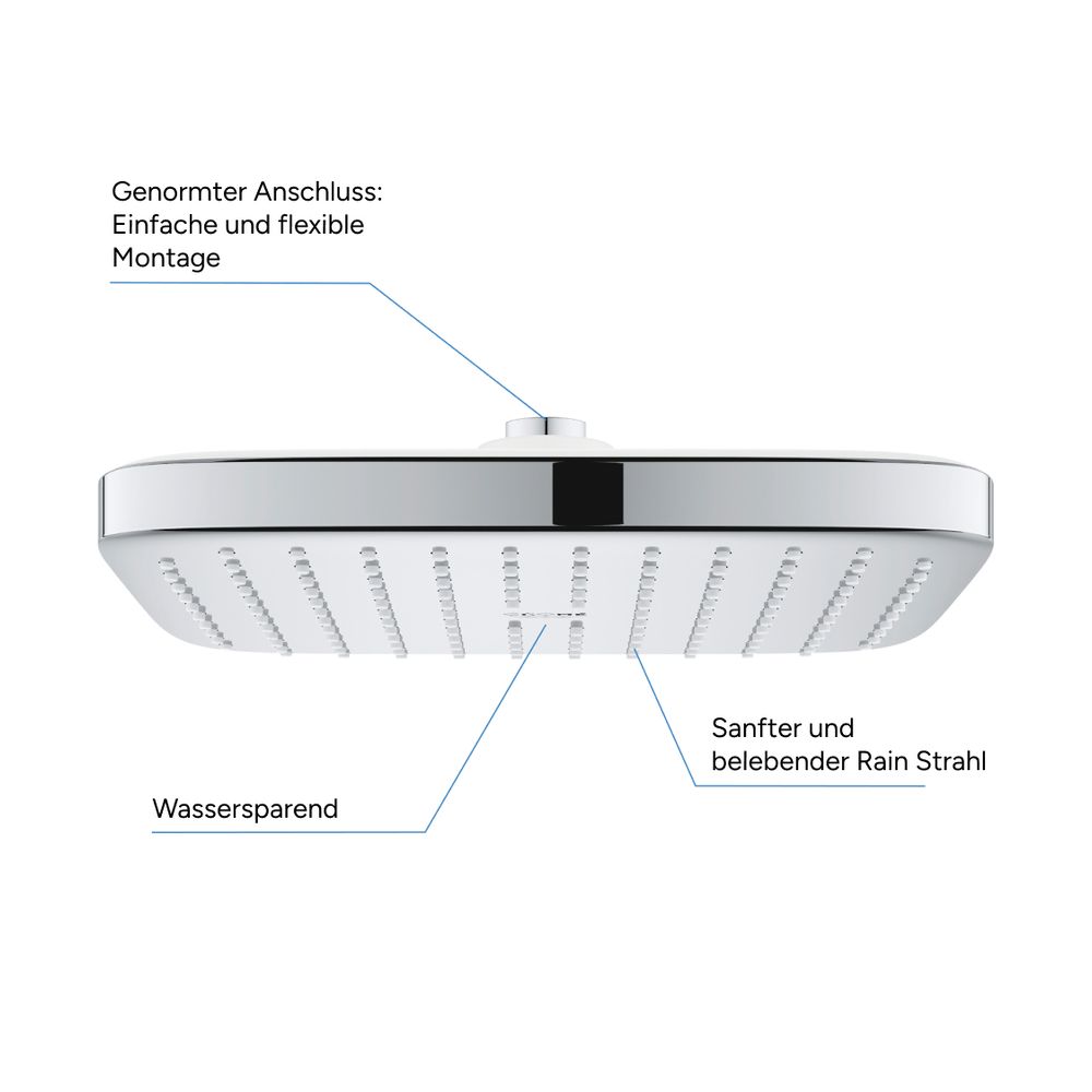 Grohe Vitalio Comfort 250 Kopfbrause, DripStop, Chrom/Weiß, 26695000... GROHE-26695000 4005176580826 (Abb. 5)