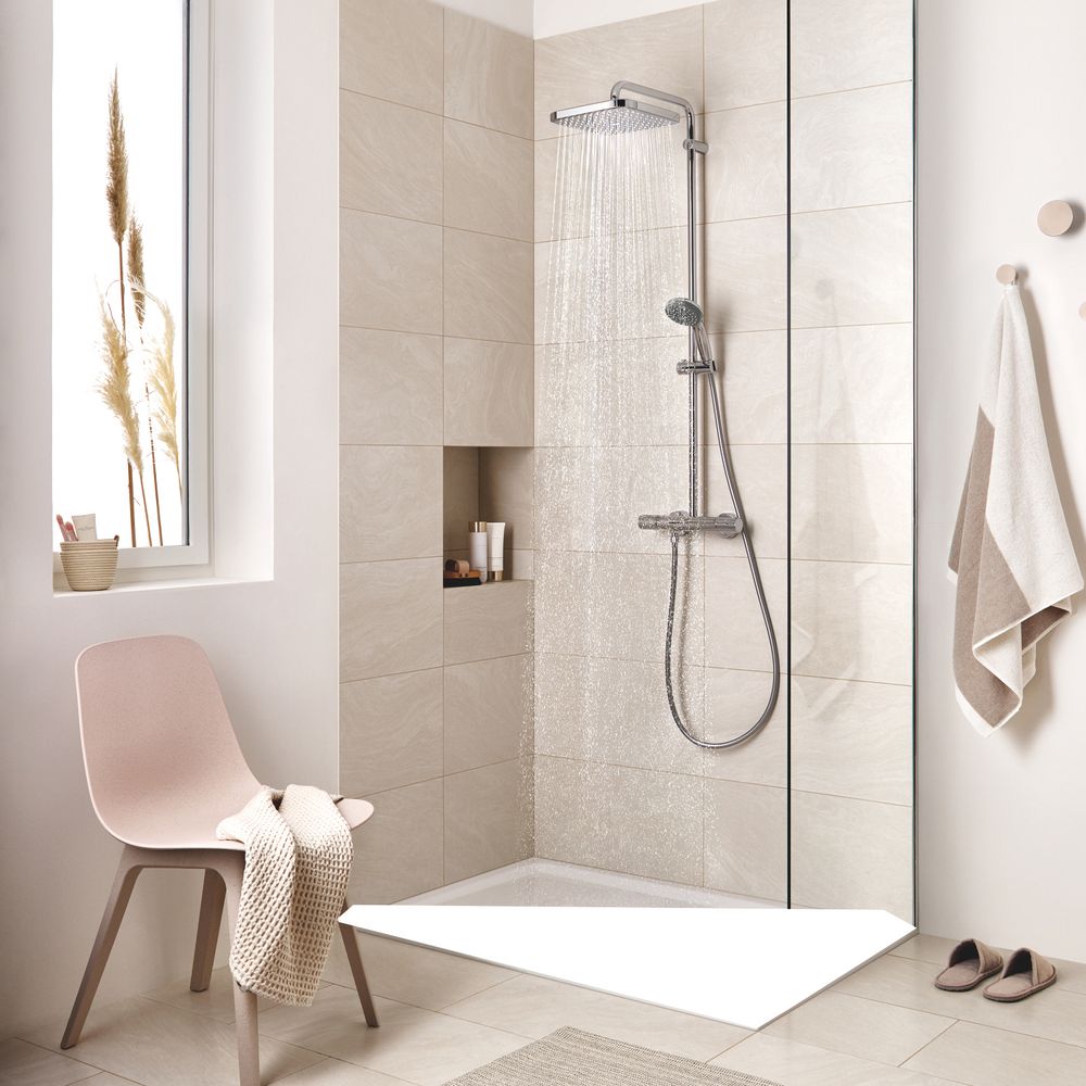 GROHE Vitalio Start System 250 Cube Duschsystem mit Thermostatbatterie chrom QuickFix 2... GROHE-26696000 4005176580833 (Abb. 2)