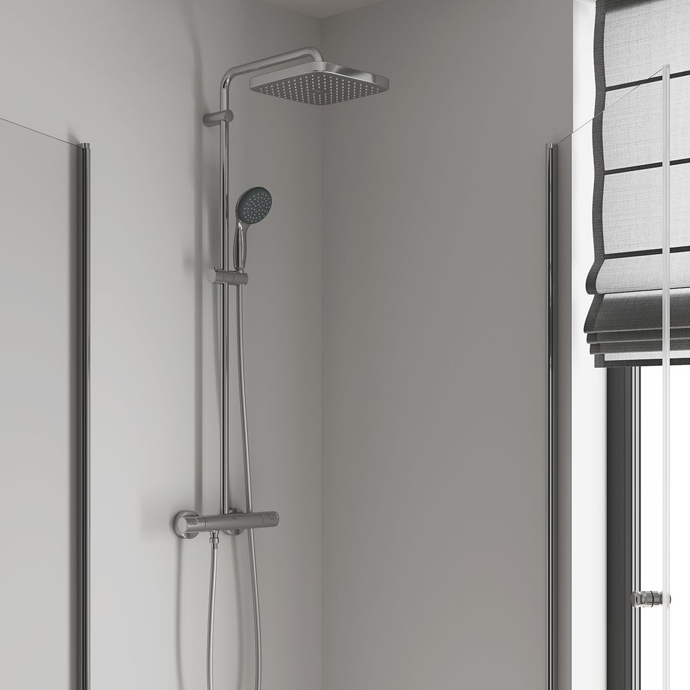 GROHE Vitalio Start System 250 Cube Duschsystem mit Thermostatbatterie chrom QuickFix 2... GROHE-26696000 4005176580833 (Abb. 6)