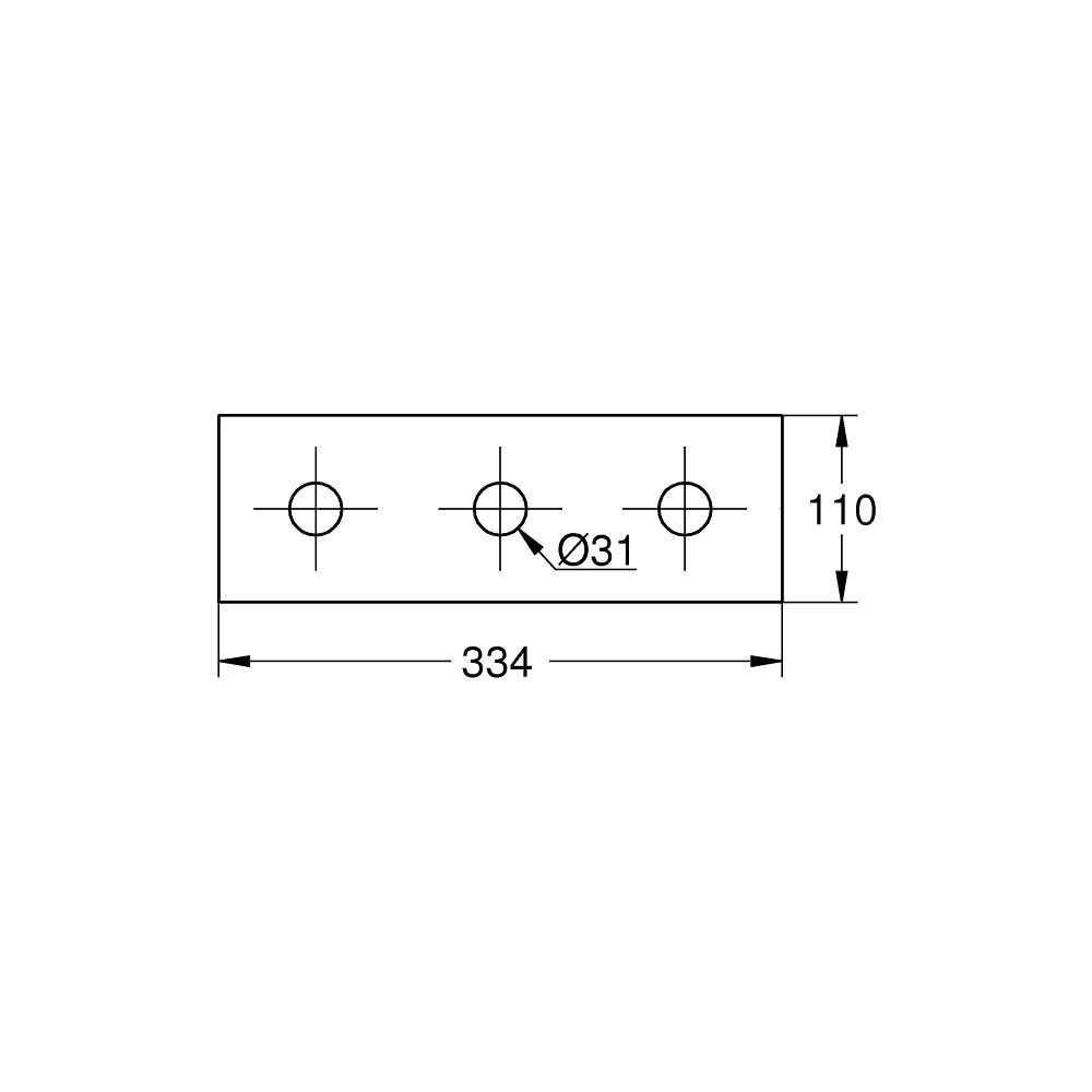 Grohe Rainshower Aqua Abdeckhaube für 3 Strahlbilder Deckenbrause, Chrom, ohne Rohbau-S... GROHE-26786000 4005176681615 (Abb. 5)