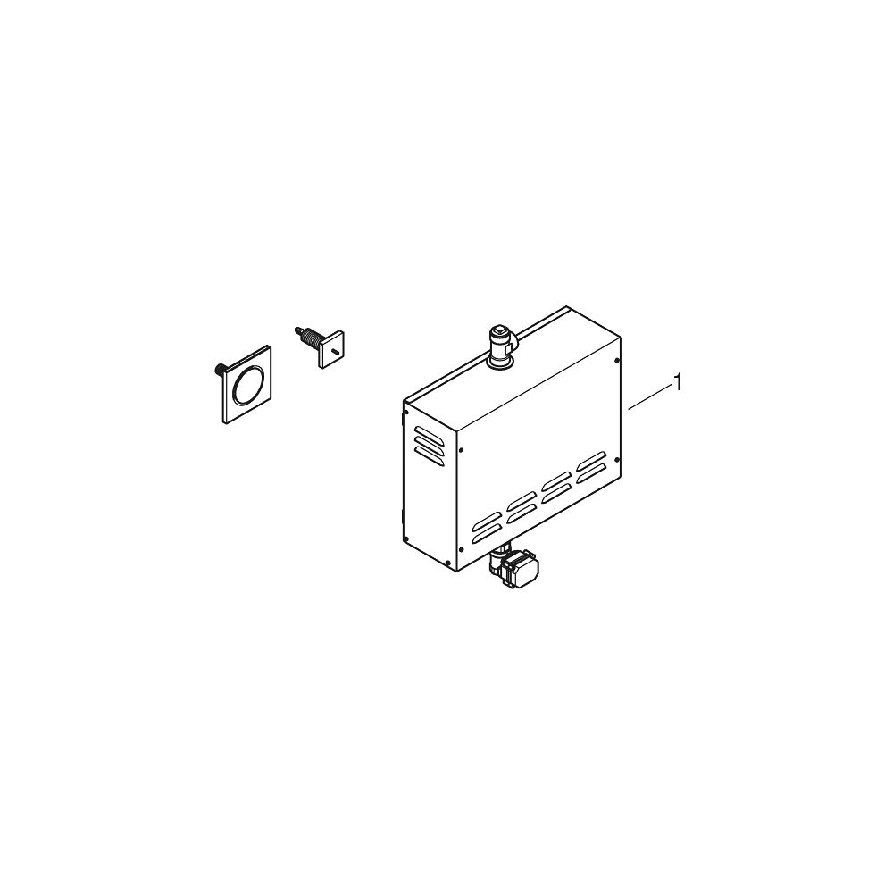 Grohe Dampfgenerator F-digital Deluxe 400V ohne Rohbau-Komponenten... GROHE-26828000 4005176738753 (Abb. 6)