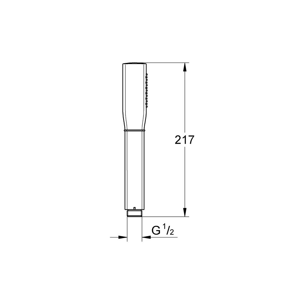 Grohe Grandera Handbrause Stick 1 Strahlart 6,6l/min Chrom/Gold, Durchflusskonstanthalt... GROHE-26852IG0 4005176758515 (Abb. 2)
