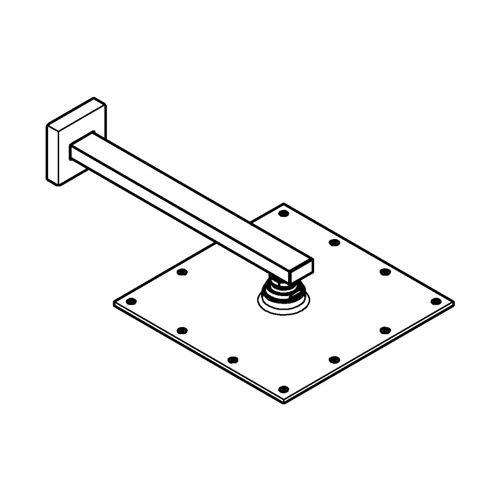 Grohe Rainshower Aqua Kopfbrauseset 230, Brausearm 286mm, 1 Strahlart, 9,5l/min Durchfl... GROHE-26858000 4005176759079 (Abb. 3)