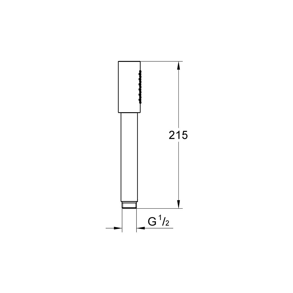 Grohe Rainshower Aqua Handbrause Stick 1 Strahl 6,6l/min, Warm Sunset gebürstet, Durchf... GROHE-26866DL0 4005176758966 (Abb. 4)
