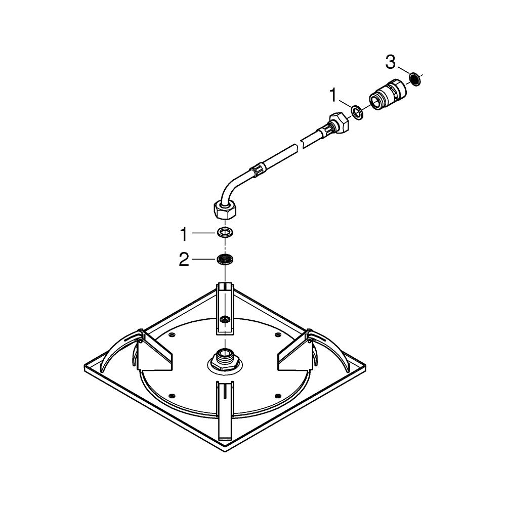 Grohe Rainshower Aqua Deckenbrause 10" 254x254mm, Chrom, 1 Strahlart... GROHE-26874000 4005176759192 (Abb. 5)