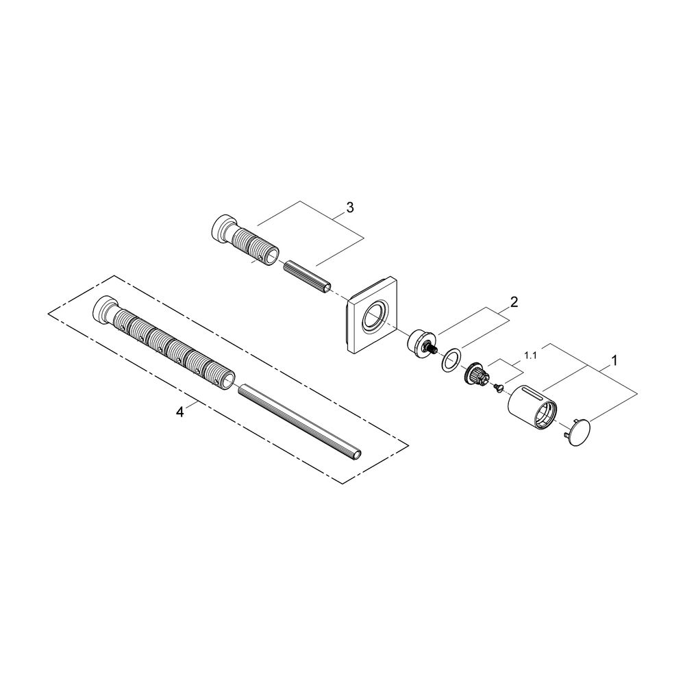 Grohe Rapid Unterputzventil Grohtherm F 1-fach Fertigmontageset für o C, Chrom... GROHE-26879000 4005176759253 (Abb. 5)