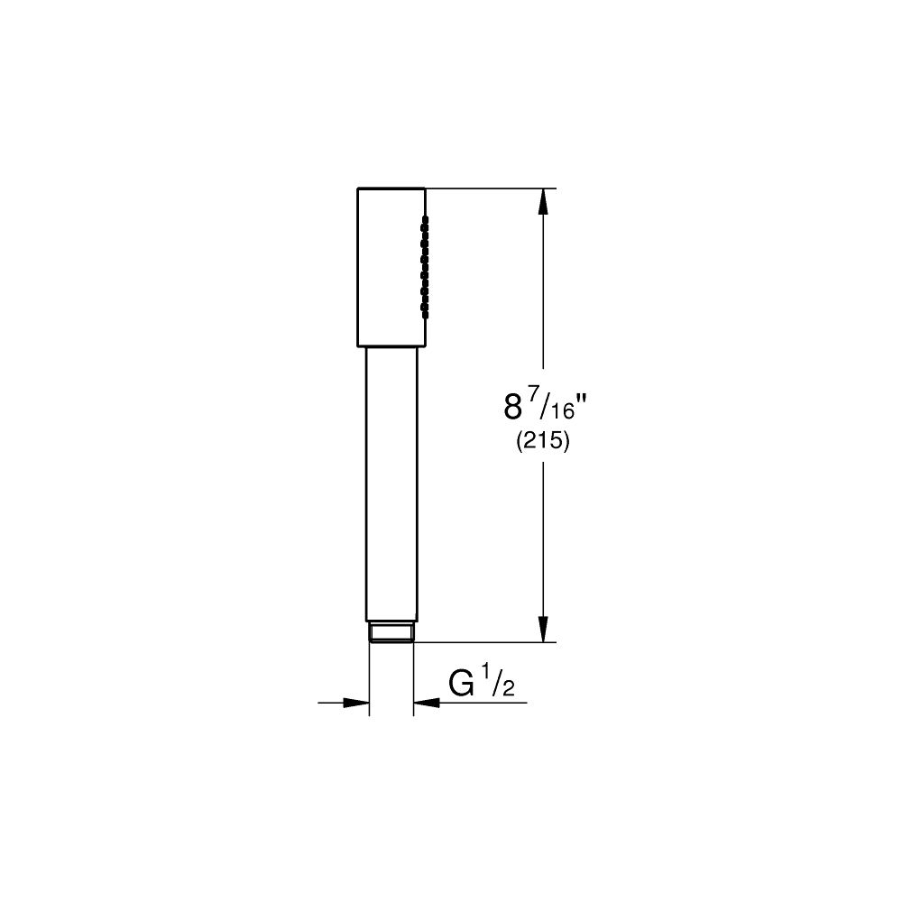 Grohe Rainshower Aqua Handbrause Stick Metall 1 Strahl 9,5l/min, Chrom, Durchflusskonst... GROHE-26891000 4005176759437 (Abb. 4)