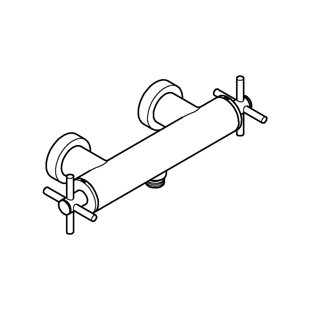 Grohe Atrio Brausebatterie, Warm Sunset, Wandmontage, mit Kreuzgriffen... GROHE-26895DA0 4005176760785 (Abb. 2)