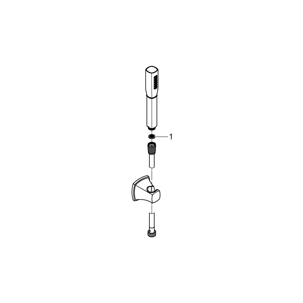 Grohe Grandera Wandhalterset Stick 1 Strahlart 7,6l/min Chrom/Gold, Durchflusskonstanth... GROHE-26901IG0 4005176757501 (Abb. 4)