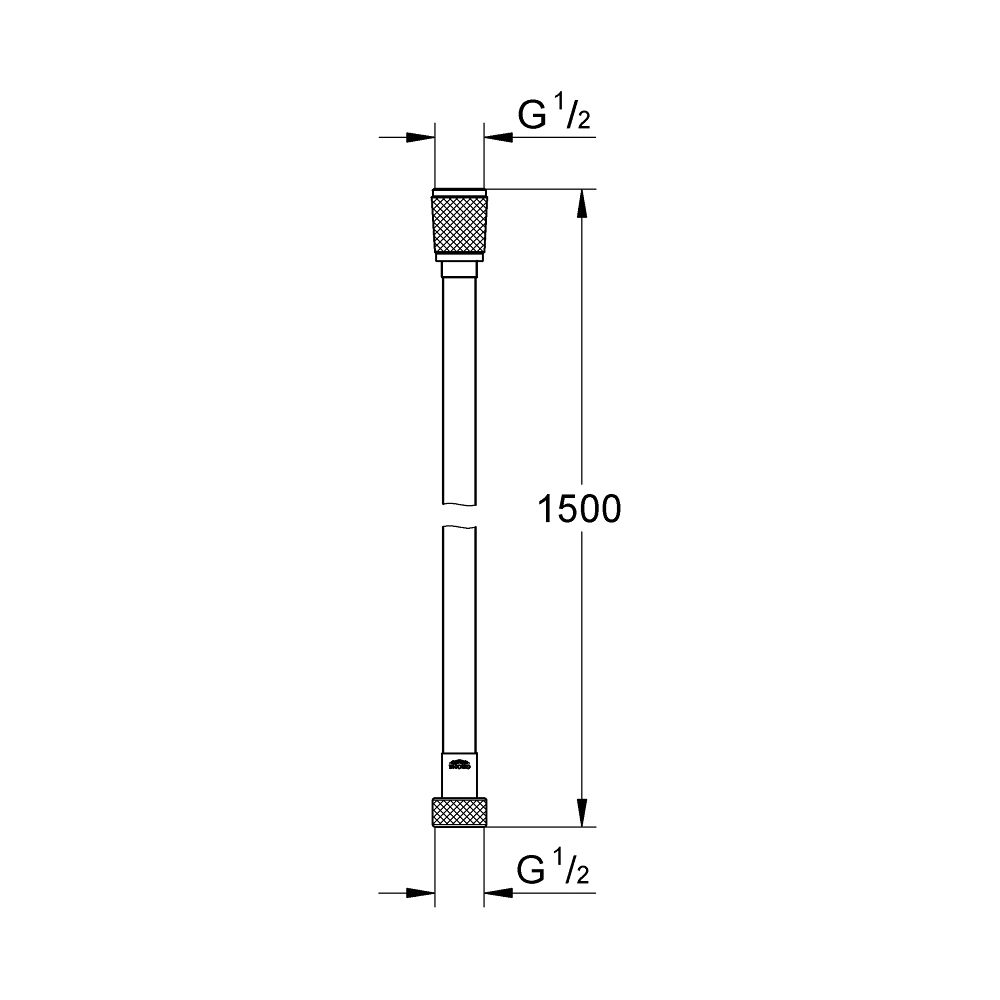 Grohe Silverflex TwistStop Brauseschlauch 1500mm, Chrom... GROHE-28364001 4005176933271 (Abb. 4)