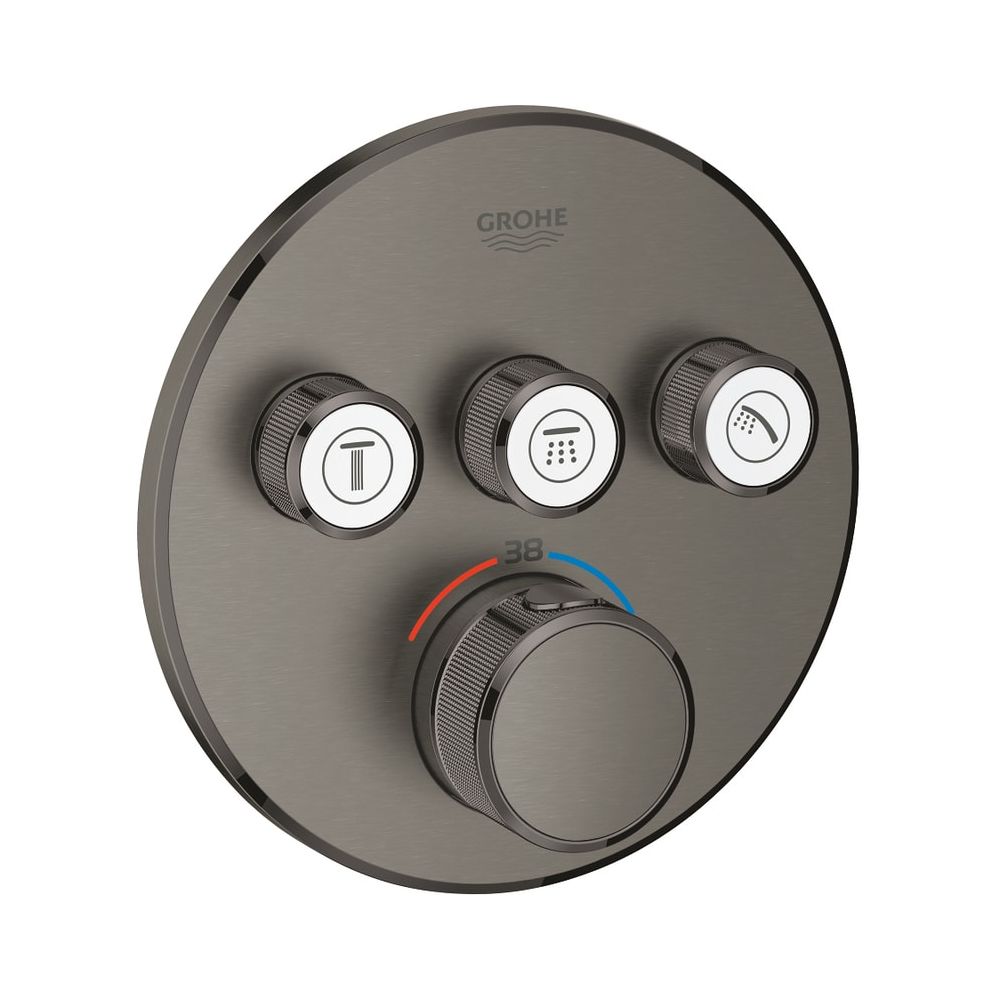 Grohe Grohtherm SmartControl Thermostat mit 3 Absperrventilen hard graphite gebürstet 2... GROHE-29121AL0 4005176455100 (Abb. 1)