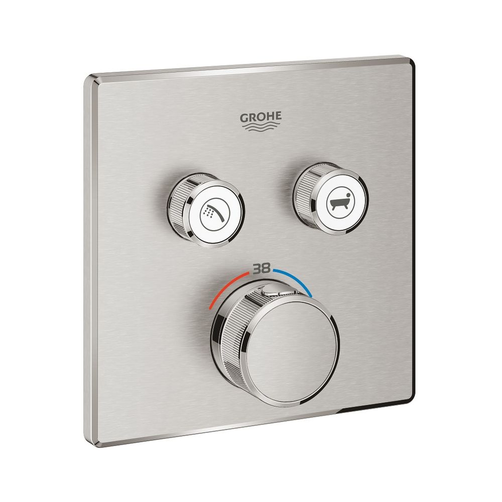 Grohe Grohtherm SmartControl Thermostat mit 2 Absperrventilen supersteel 29124DC0... GROHE-29124DC0 4005176526329 (Abb. 1)