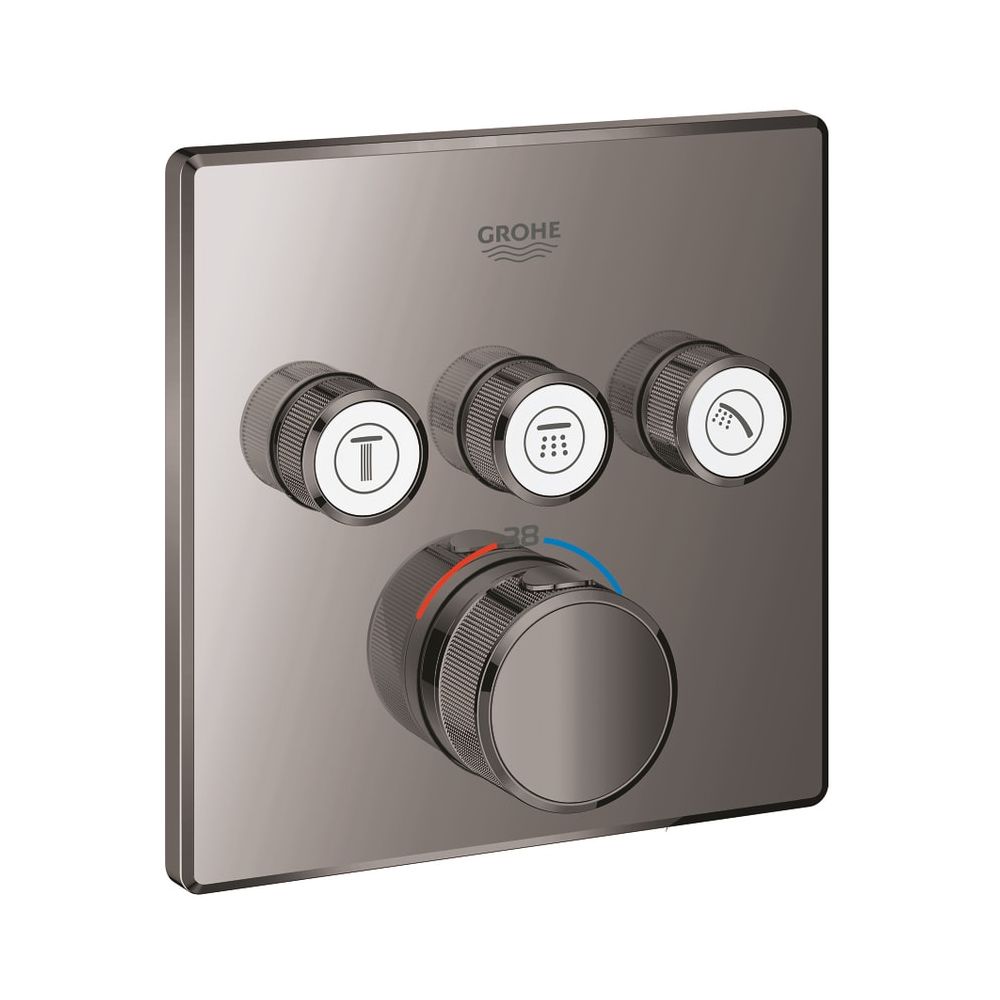 Grohe Grohtherm SmartControl Thermostat mit 3 Absperrventilen hard graphite 29126A00... GROHE-29126A00 4005176558290 (Abb. 1)