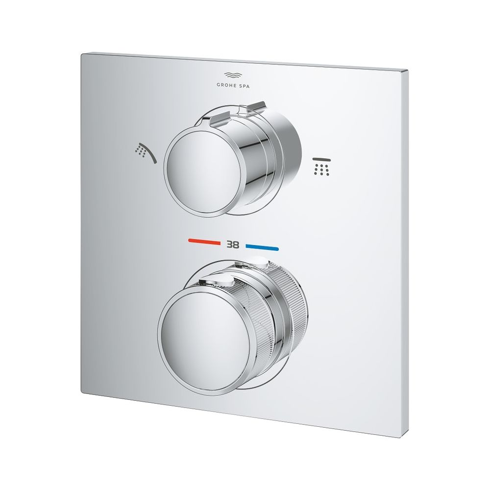 Grohe Allure Thermostat-Brausebatterie mit integrierter 2-Wege-Umstellung chrom 2918100... GROHE-29181002 4005176558993 (Abb. 1)