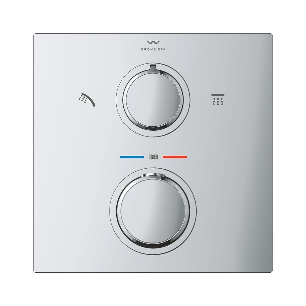 Grohe Allure Thermostat-Brausebatterie mit integrierter 2-Wege-Umstellung chrom 2918100... GROHE-29181002 4005176558993 (Abb. 5)