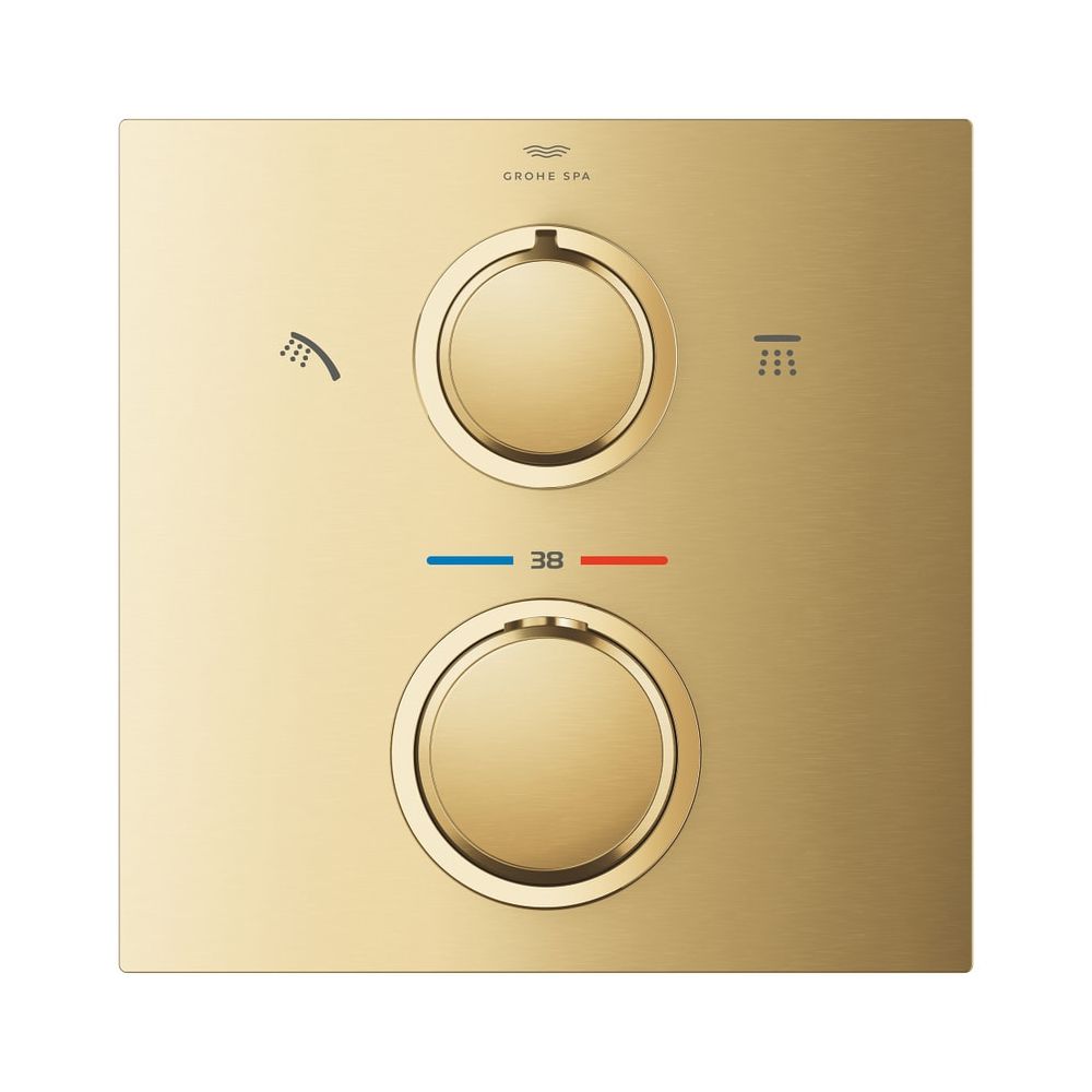 Grohe Allure Thermostat-Brausebatterie mit integrierter 2-Wege-Umstellung cool sunrise ... GROHE-29181GN2 4005176559037 (Abb. 4)