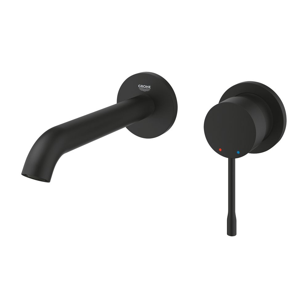 Grohe Essence 2-Loch-Waschtisch-Wandbatterie Ausladung 183mm Phantom Black, Professiona... GROHE-29192KF1 4005176782411 (Abb. 3)