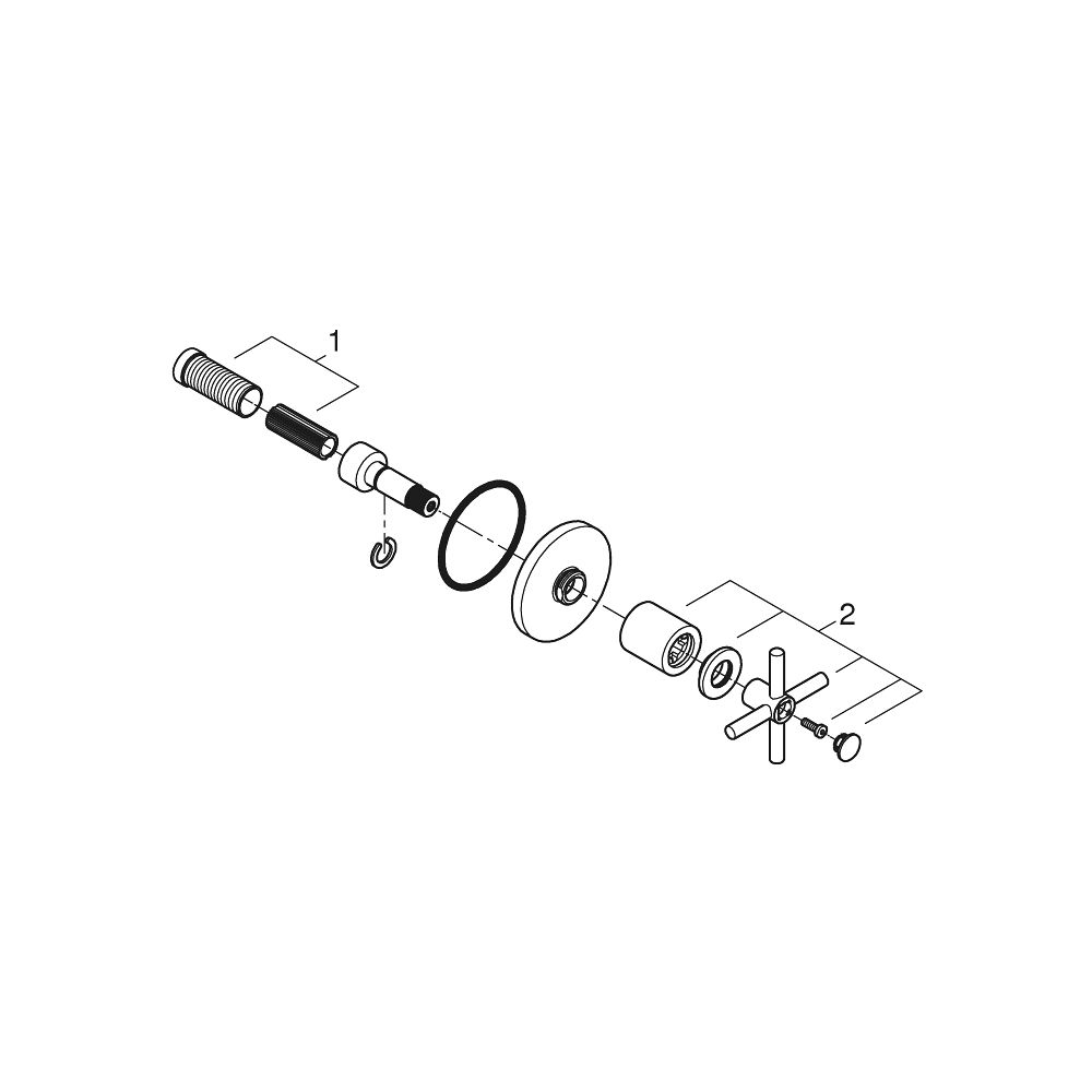 Grohe Atrio Unterputz-Ventil-Oberbau Warm Sunset, mit Kreuzgriffen für UP-Ventile 35028... GROHE-29396DA0 4005176754081 (Abb. 5)