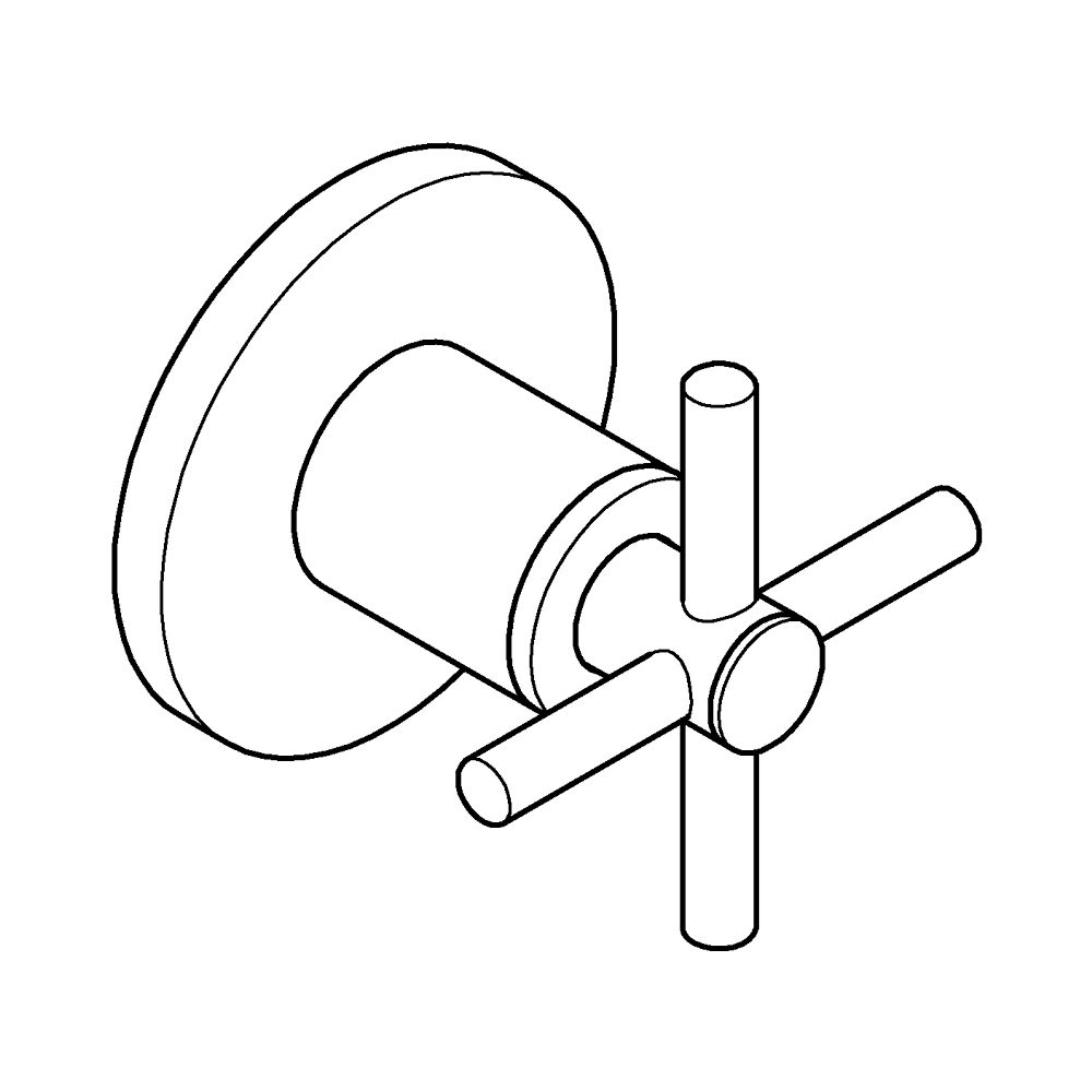 Grohe Atrio Unterputz-Ventil-Oberbau Cool Sunrise, mit Kreuzgriffen für UP-Ventile 3502... GROHE-29396GL0 4005176754104 (Abb. 3)