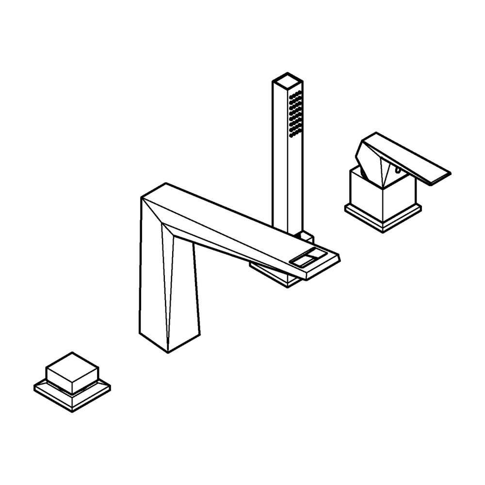 Grohe Allure Brilliant 4-Loch-Einhand-Wannenkombination Hard Graphite gebürstet... GROHE-29405AL0 4005176760112 (Abb. 3)
