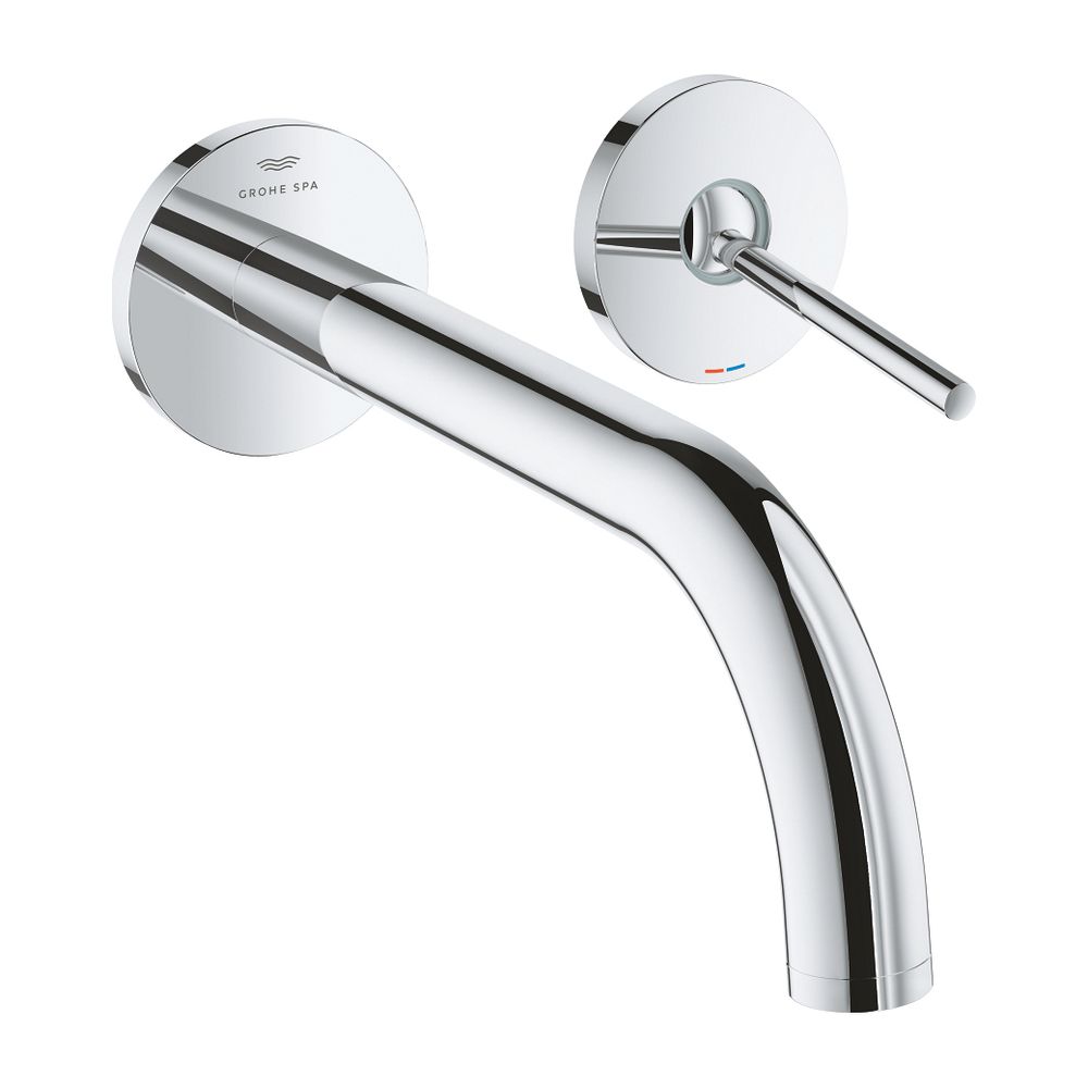 Grohe Atrio 2-Loch-Waschtisch-Wandbatterie Chrom, Fertigmontageset, Ausladung 221mm... GROHE-29406000 4005176762727 (Abb. 1)
