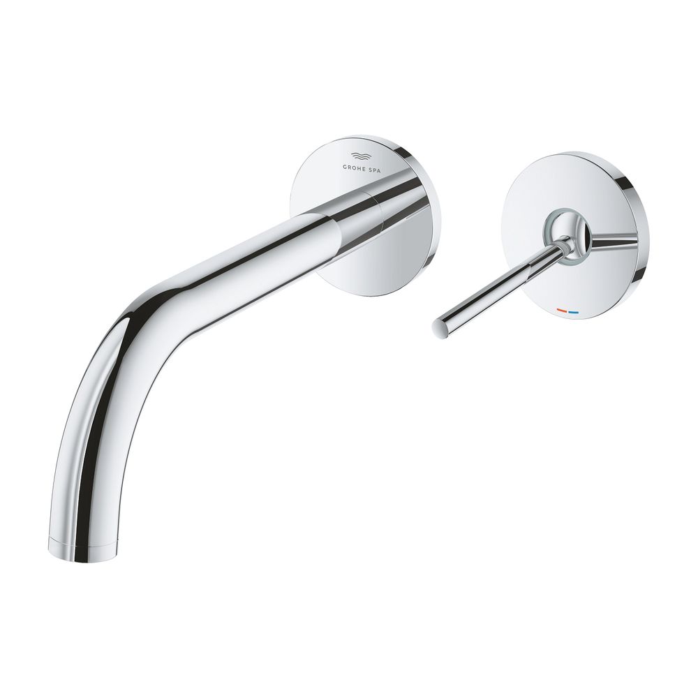 Grohe Atrio 2-Loch-Waschtisch-Wandbatterie Chrom, Fertigmontageset, Ausladung 221mm... GROHE-29406000 4005176762727 (Abb. 2)