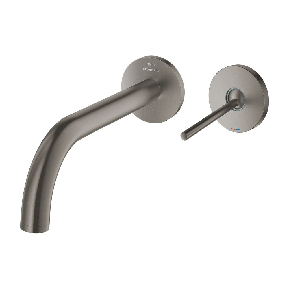 Grohe Atrio 2-Loch-Waschtisch-Wandbatterie Hard Graphite gebürstet, Fertigmontageset, A... GROHE-29406AL0 4005176762734 (Abb. 2)