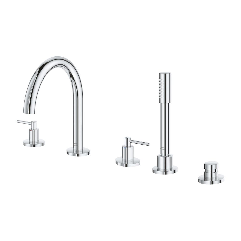 Grohe Atrio 5-Loch-Wannenkombination Chrom, Fertigmontageset, mit Hebelgriffen... GROHE-29407000 4005176762772 (Abb. 2)