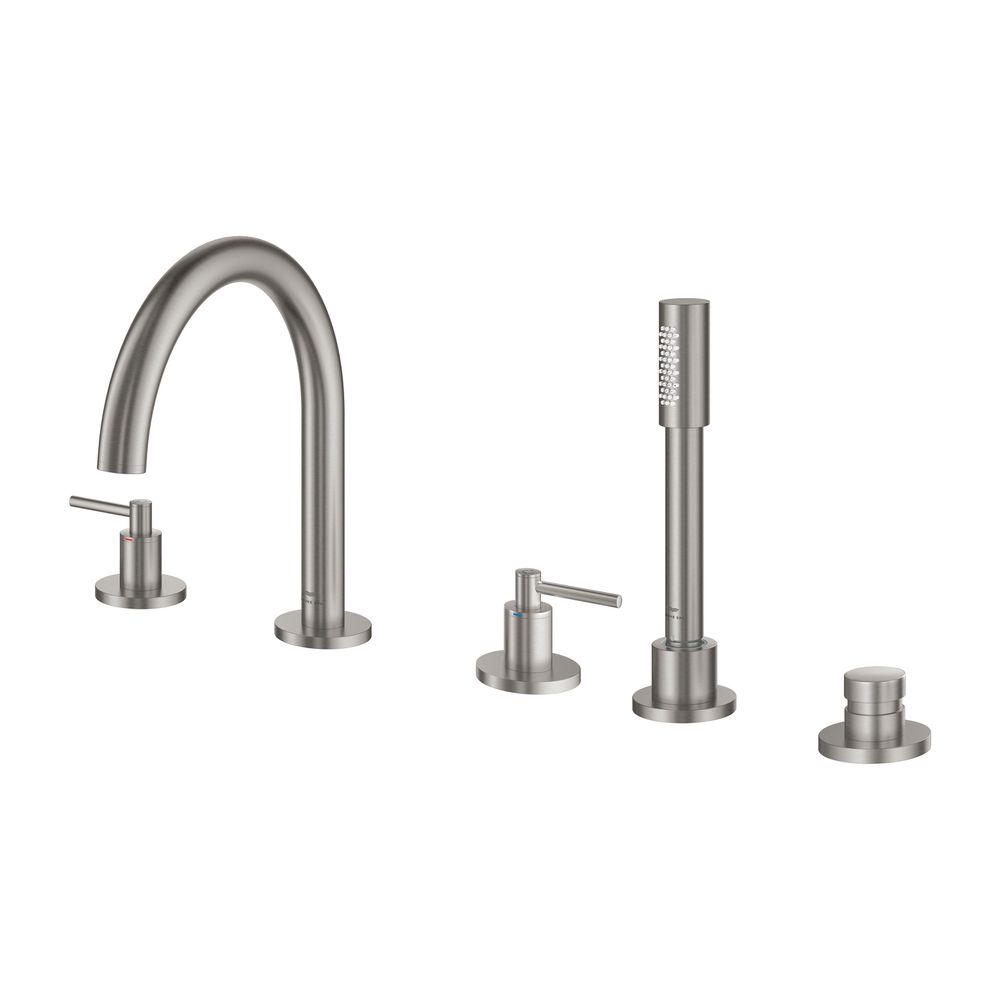Grohe Atrio 5-Loch-Wannenkombination, Fertigmontageset mit Hebelgriffen, eigensicher, S... GROHE-29407DC0 4005176762802 (Abb. 2)