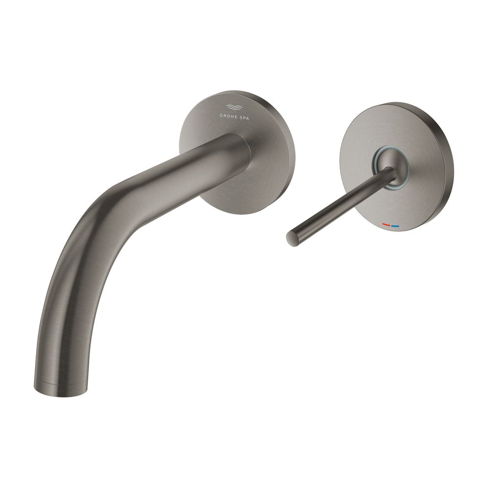 Grohe Atrio 2-Loch-Waschtisch-Wandbatterie Hard Graphite gebürstet, Fertigmontageset, A... GROHE-29410AL0 4005176763403 (Abb. 2)