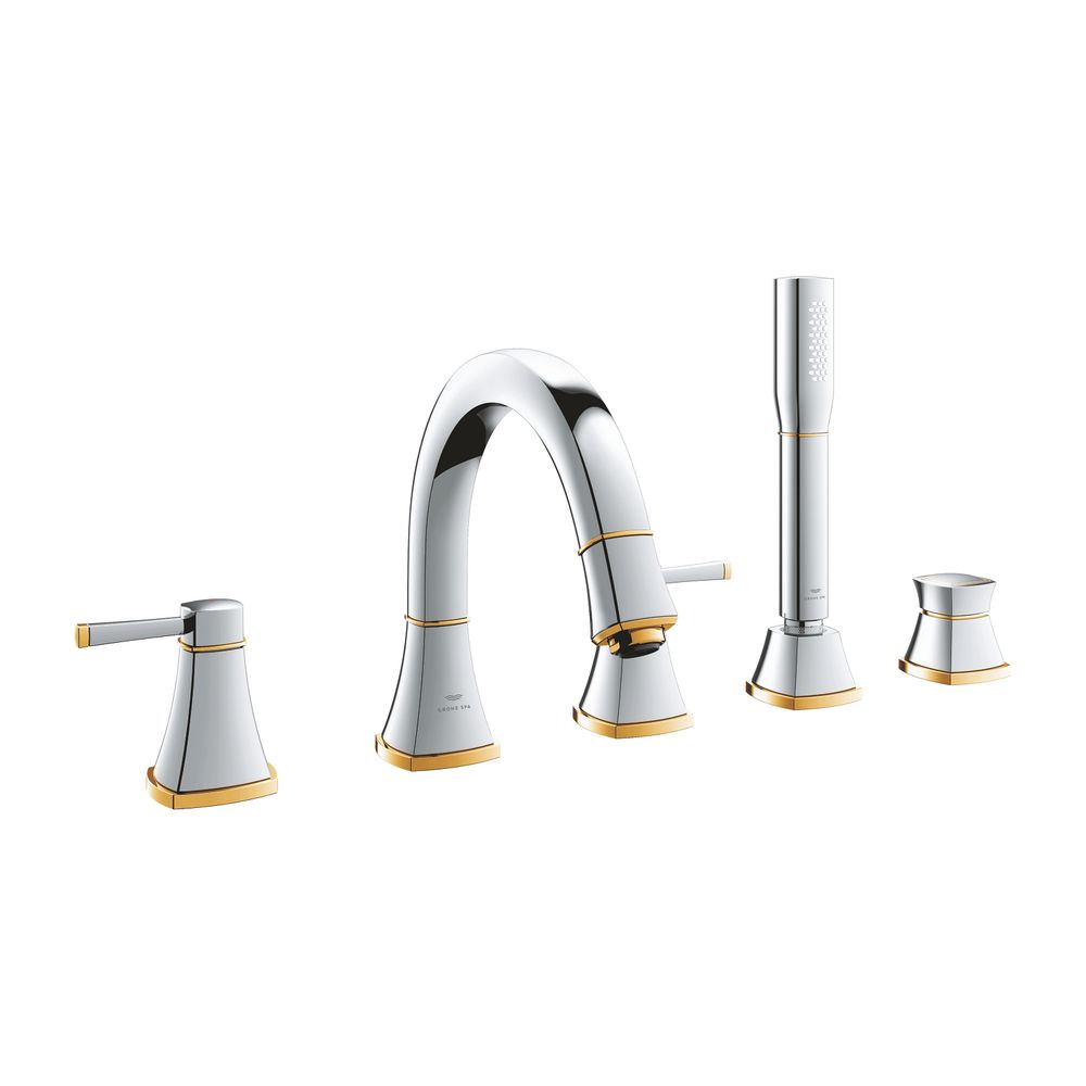 Grohe Grandera 5-Loch-Wannenkombination Chrom/Gold... GROHE-29415IG0 4005176757754 (Abb. 1)