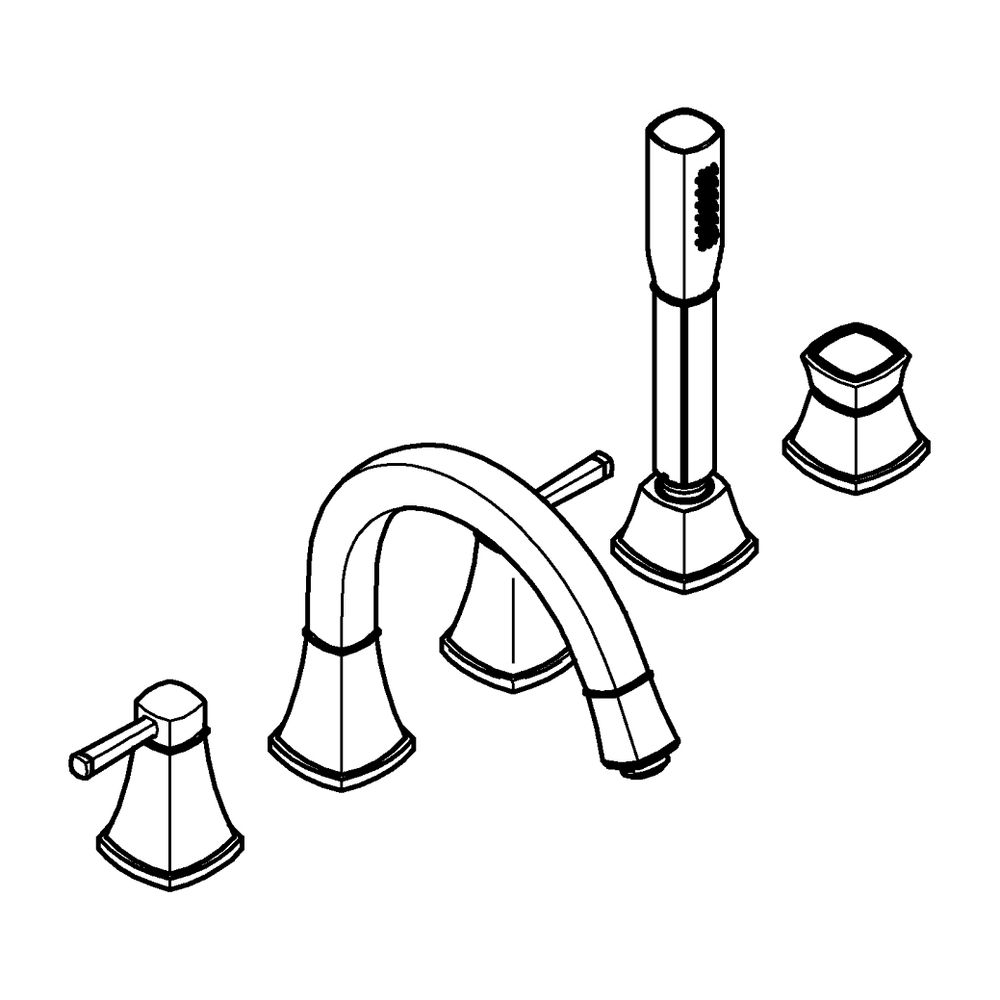 Grohe Grandera 5-Loch-Wannenkombination Chrom/Gold... GROHE-29415IG0 4005176757754 (Abb. 3)