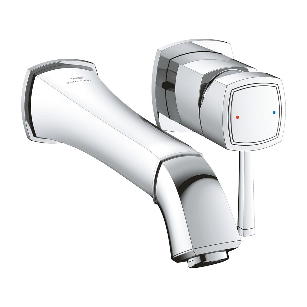 Grohe Grandera 2-Loch-Waschtischbatterie, Wandmontage, Ausladung 234mm, Chrom, Fertigmo... GROHE-29417000 4005176757815 (Abb. 1)