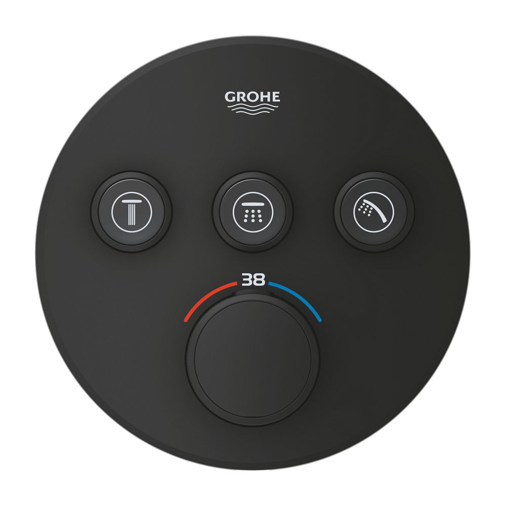 Grohe Thermostat Grohtherm SmartControl, 3 Absperrventile, Fertigmontageset für Rapido ... GROHE-29508KF0 4005176782541 (Abb. 2)