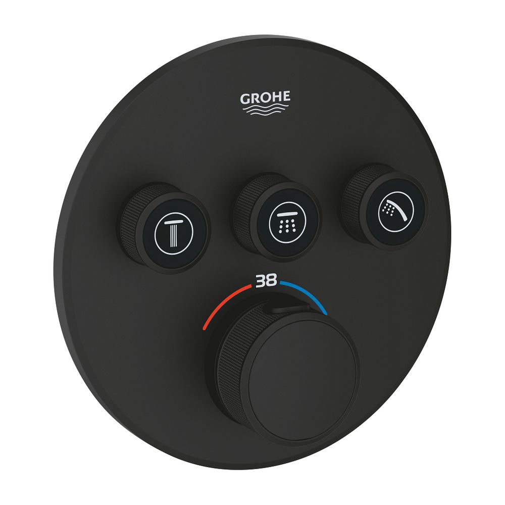 Grohe Thermostat Grohtherm SmartControl, 3 Absperrventile, Fertigmontageset für Rapido ... GROHE-29508KF0 4005176782541 (Abb. 1)