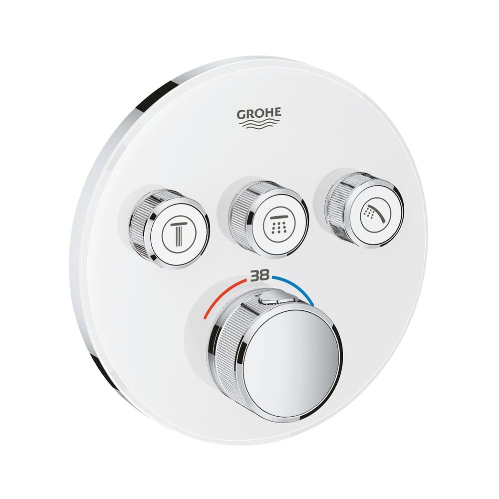 Grohe Grohtherm SmartControl Thermostat mit 3 Absperrventilen moon white 29904LS0... GROHE-29904LS0 4005176413568 (Abb. 1)