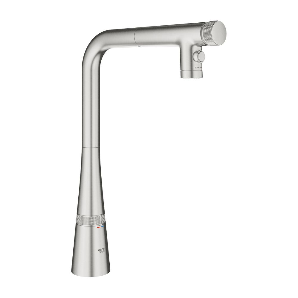 Grohe Spültischbatterie Zedra SmartControl Dual Spülbrause, Supersteel... GROHE-31886DC0 4005176745737 (Abb. 1)