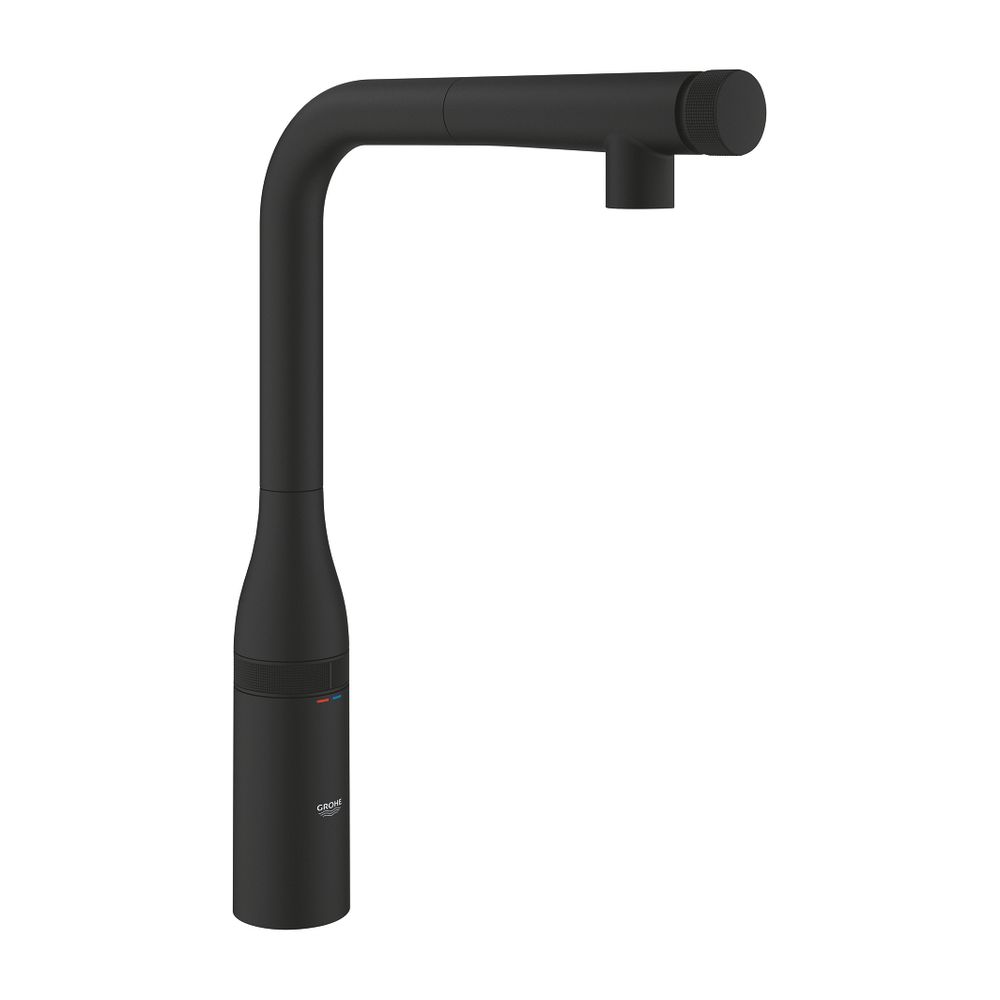 Grohe Essence 1-Loch-Einhand-Spültischbatterie SmartControl Phantom Black, ausziehbarer... GROHE-31928KF0 4005176782701 (Abb. 1)