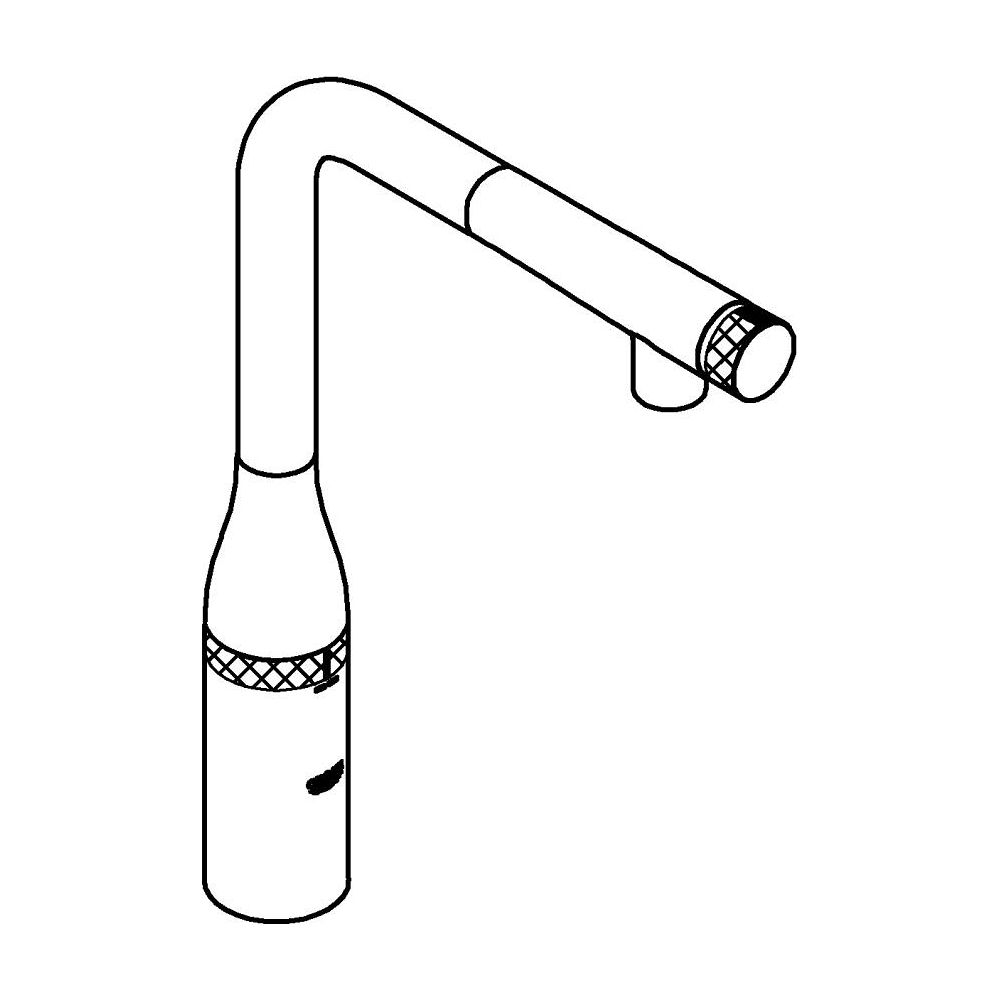 Grohe Essence 1-Loch-Einhand-Spültischbatterie SmartControl Phantom Black, ausziehbarer... GROHE-31928KF0 4005176782701 (Abb. 5)