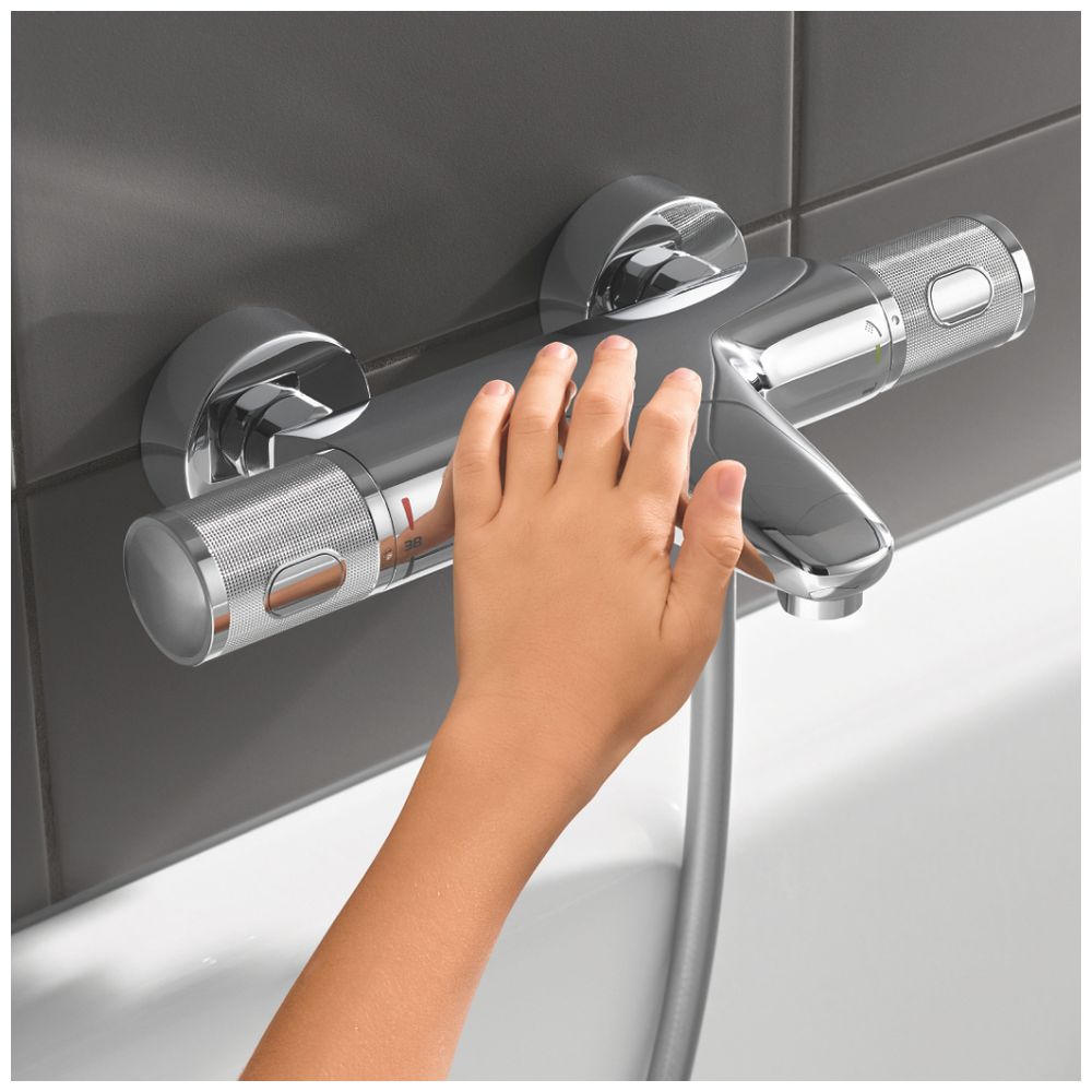 Grohe Precision Feel Thermostat-Wannenbatterie 1/2", Wandmontage, QuickFix, Chrom, 3478... GROHE-34788000 4005176613050 (Abb. 3)