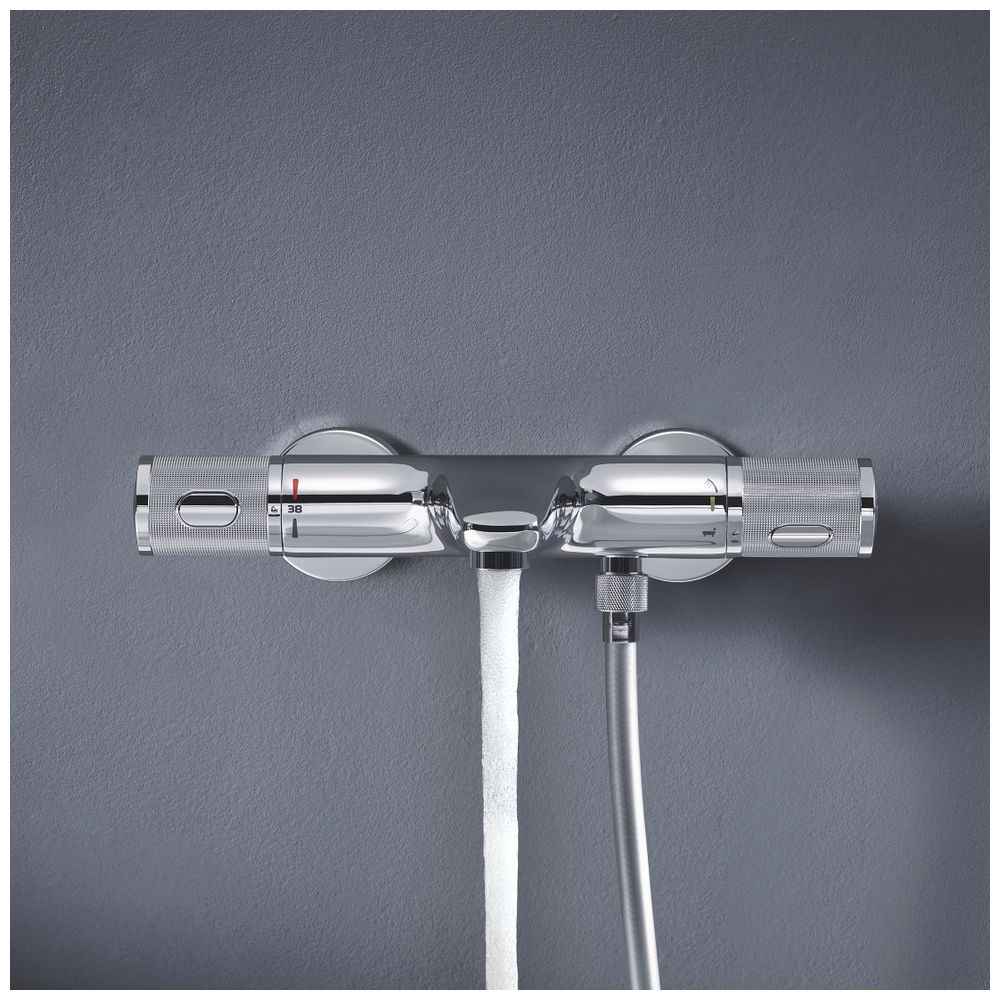 Grohe Precision Feel Thermostat-Wannenbatterie 1/2", Wandmontage, QuickFix, Chrom, 3478... GROHE-34788000 4005176613050 (Abb. 2)