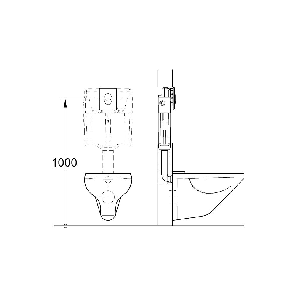 Grohe Skate Air WC-Betätigung 156x197mm, senkrechte Montage, Phantom Black, 2-Mengen- u... GROHE-38505KF0 4005176784132 (Abb. 6)