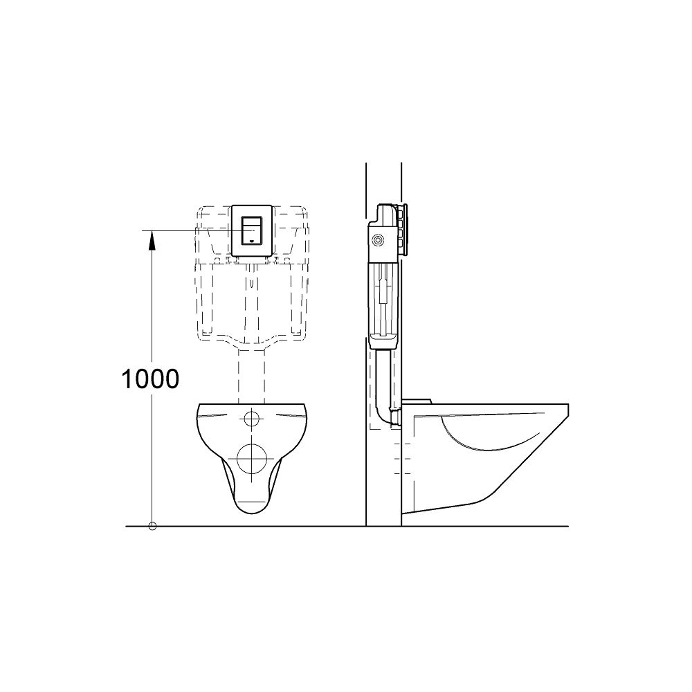 Grohe Skate Cosmopolitan WC-Betätigung, 156x197mm, Phantom Black, senkrechte und waager... GROHE-38732KF0 4005176784125 (Abb. 8)