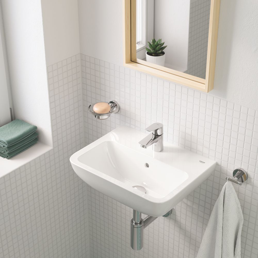 Grohe BauEdge Handwaschbecken Keramik wandhängend 450x350mm, Alpinweiß, 1 Hahnloch, mit... GROHE-39806000 4005176636462 (Abb. 3)