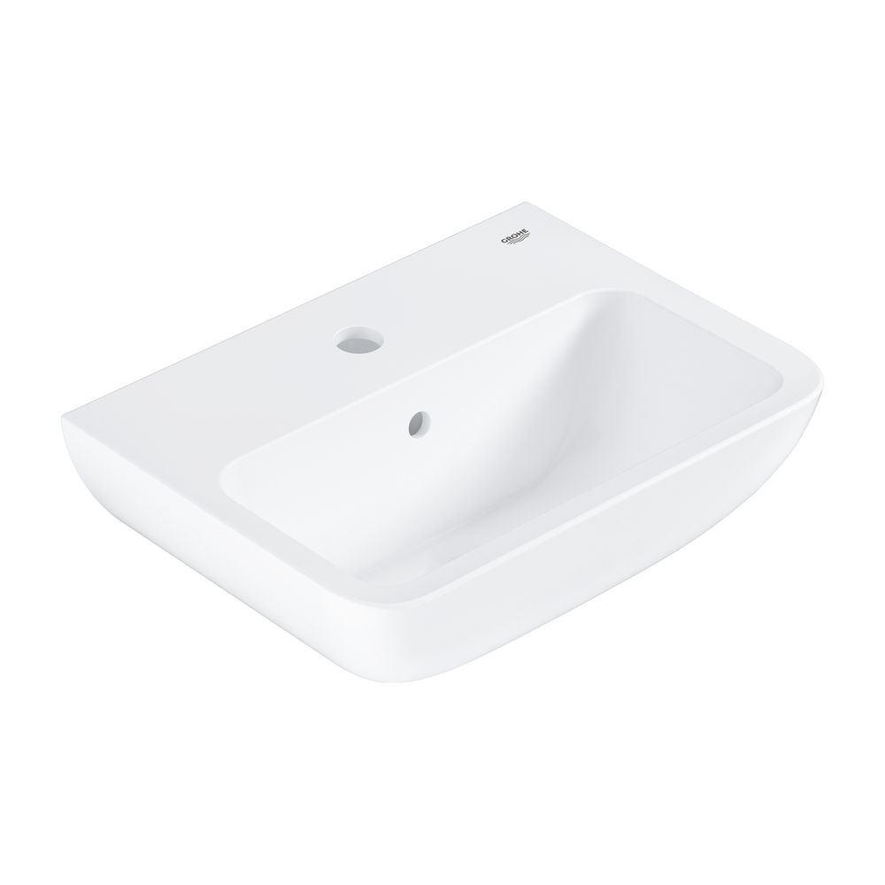Grohe BauEdge Handwaschbecken Keramik wandhängend 450x350mm, Alpinweiß, 1 Hahnloch, mit... GROHE-39806000 4005176636462 (Abb. 1)