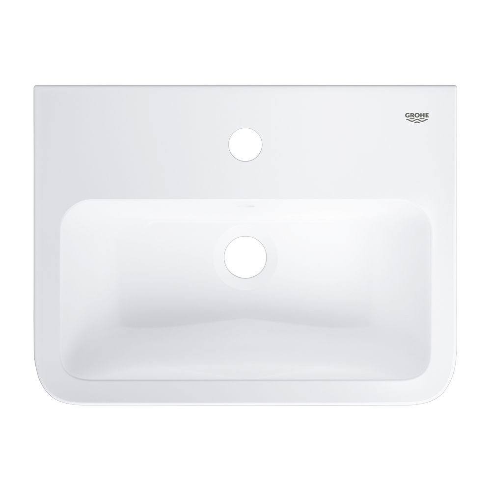 Grohe BauEdge Handwaschbecken Keramik wandhängend 450x350mm, Alpinweiß, 1 Hahnloch, mit... GROHE-39806000 4005176636462 (Abb. 2)