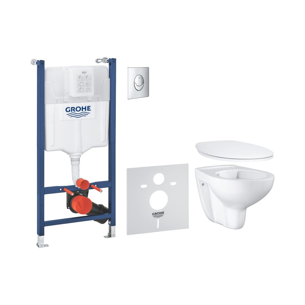 Grohe Solido 5-in-1 Set mit Bau Keramik für WC 1,13m Bauhöhe, QuickFix, Chrom/Alpinweiß... GROHE-39888000 4005176714160 (Abb. 2)