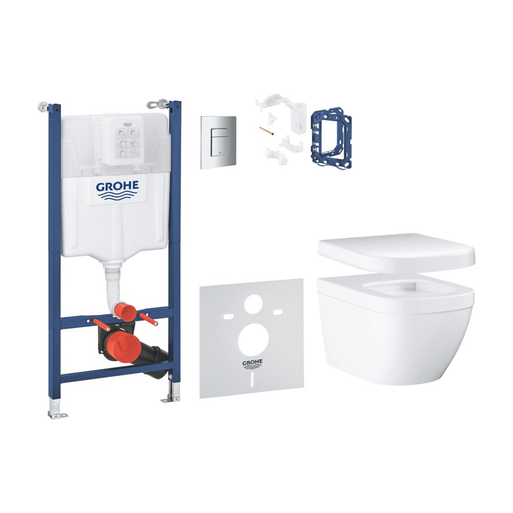 Grohe Solido 6-in-1 Set mit Euro Keramik für WC 1,13m Bauhöhe mit Fresh, QuickFix, Chro... GROHE-39889000 4005176714177 (Abb. 2)