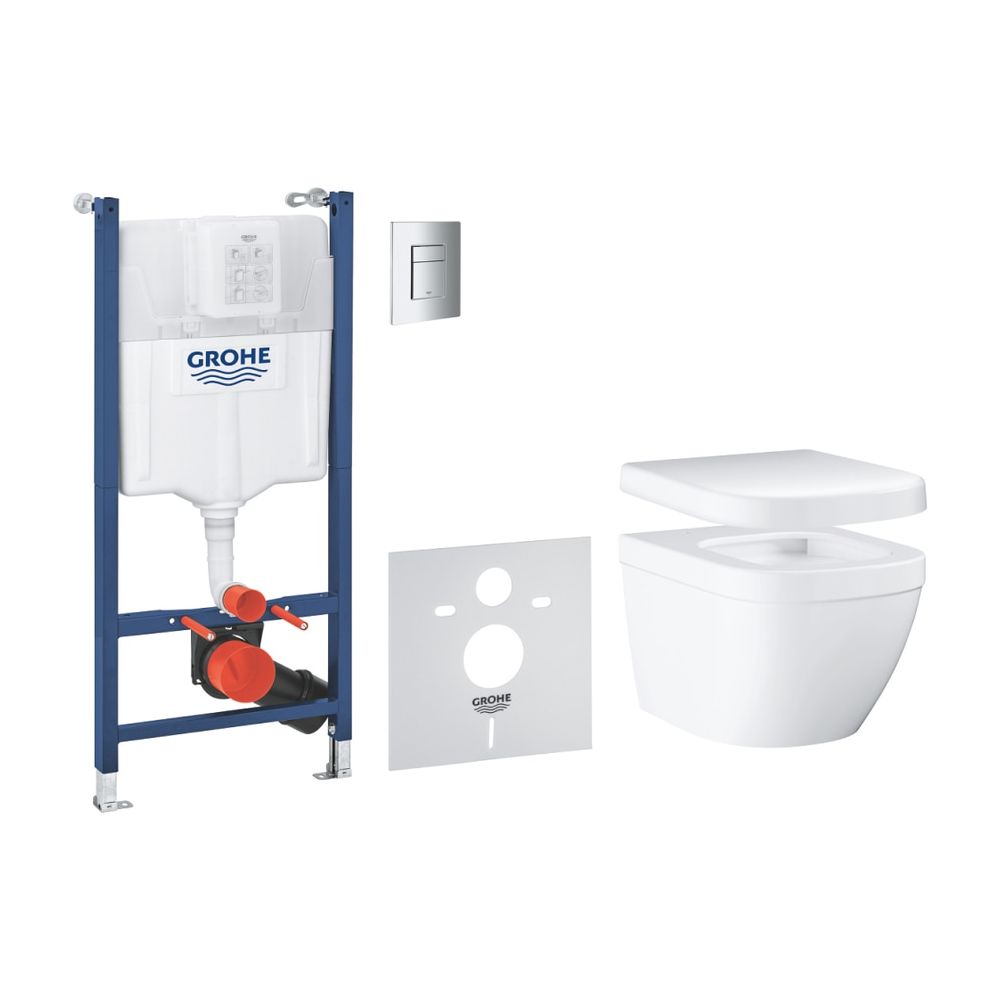 Grohe Solido 5-in-1 Set mit Euro Keramik für WC, QuickFix, Chrom/Alpinweiß, 39890000... GROHE-39890000 4005176714184 (Abb. 2)