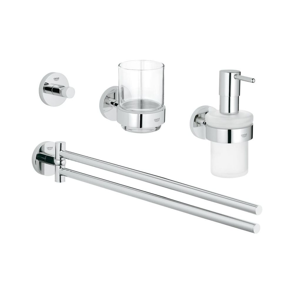 Grohe Essentials Bad-Set 4 in 1 chrom 40846001... GROHE-40846001 4005176344091 (Abb. 1)